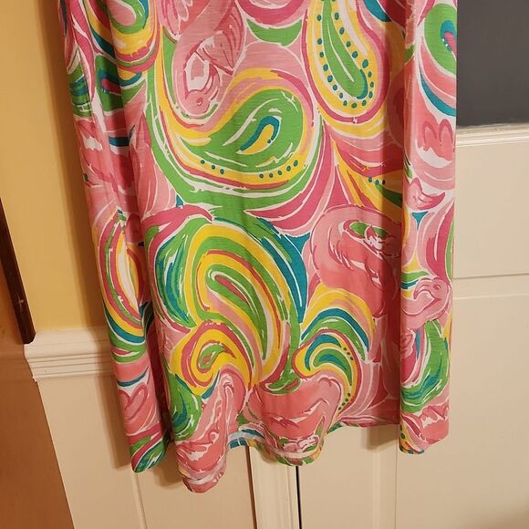 Lilly Pulitzer "Marnie" Maxi Skirt or Tube Dress w/ Flamingos Print Size XS - Picture 4 of 10